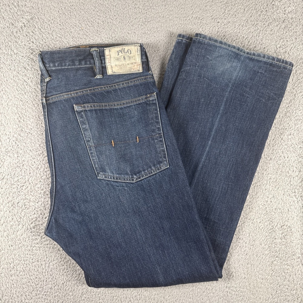 Polo Ralph Lauren Jeans Mens 38x32 (40x33) Vintage 67 Dark Wash